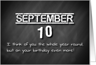 Birthday September 10th card