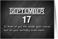 Birthday September 17th card