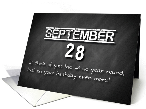 Birthday September 28th card (1171082)