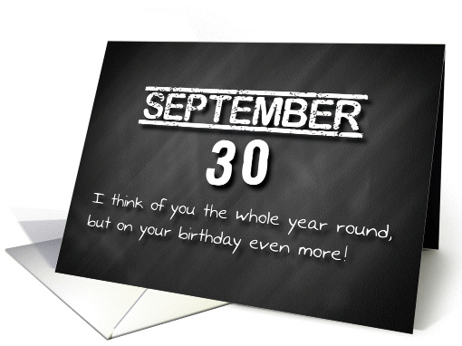 Birthday September 30th card (1171086)