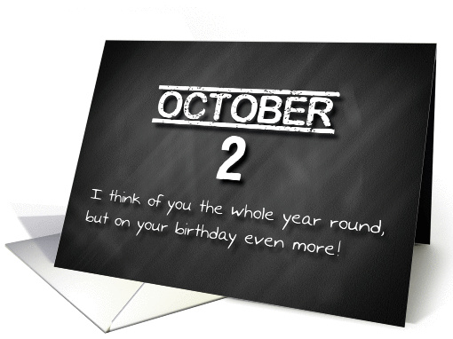 Birthday October 2nd card (1171092)