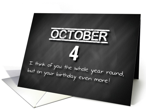 Birthday October 4th card (1171098)