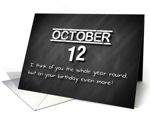 Birthday October 12th card (1171182)