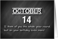 Birthday October 14th card