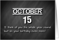 Birthday October 15th card