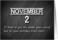 Birthday November 2nd card