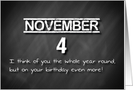 Birthday November 4th card