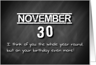 Birthday November 30th card