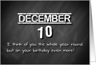 Birthday December 10th card