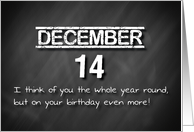 Birthday December 14th card