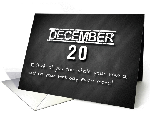 Birthday December 20th card (1171536)