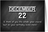 Birthday December 22nd card