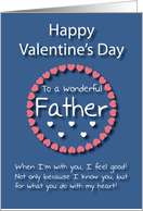 Wonderful Father Blue Valentine’s Day card