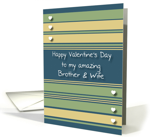 Happy Valentine's Day Brother and Wife card (1175328)
