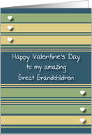 Happy Valentine’s Day Great Grandchildren card