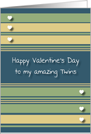 Happy Valentine’s Day Twins card