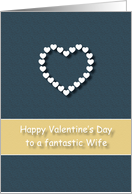 Fantastic Wife Blue Tan Heart Valentine’s Day card