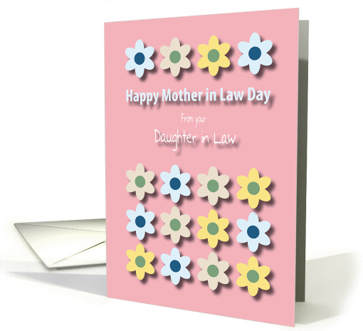 Daughter in Law Pink Flowers Mother in Law Day card (1176440)