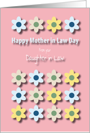 Daughter in Law Pink Flowers Mother in Law Day card