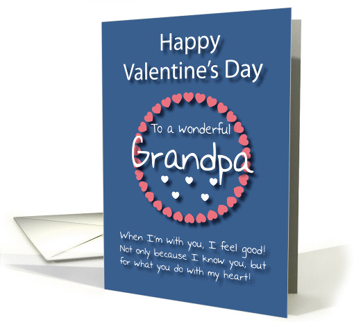 Wonderful Grandpa Blue Valentine's Day card (1177134)