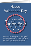 Wonderful Girlfriend Blue Valentine’s Day card