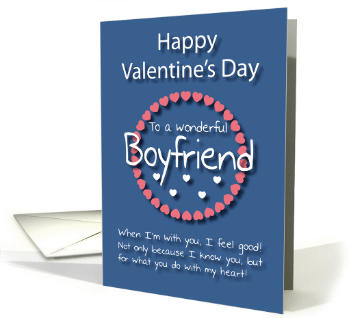 Wonderful Boyfriend Blue Valentine's Day card (1177144)