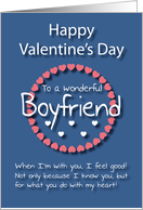 Wonderful Boyfriend Blue Valentine’s Day card