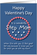 Wonderful Step Mom Blue Valentine’s Day card