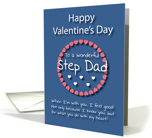 Wonderful Step Dad Blue Valentine's Day card (1177158)