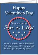 Wonderful Son in Law Blue Valentine’s Day card