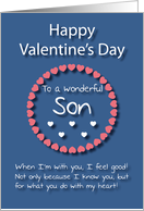 Wonderful Son Blue Valentine’s Day card