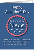 Wonderful Niece Blue Valentine’s Day card