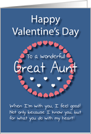 Wonderful Great Aunt Blue Valentine’s Day card
