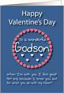 Wonderful Godson Blue Valentine’s Day card