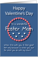 Wonderful Foster Mom Blue Valentine’s Day card