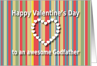 Awesome Godfather color stripes Valentine’s Day card