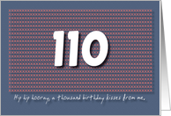 Thousand kisses 110th Birthday card
