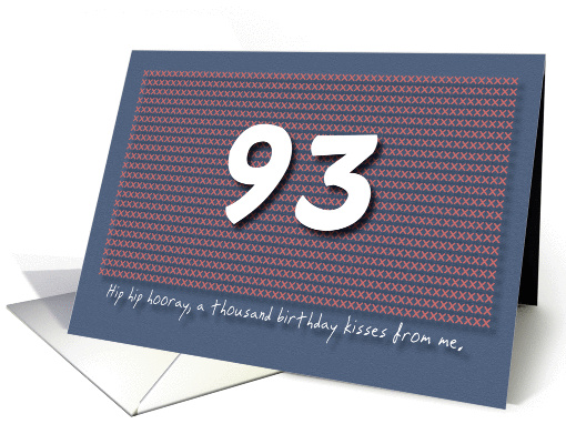Thousand kisses 93rd Birthday card (1180458)