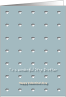 Hearts Wonderful Step Brother Valentine’s Day card