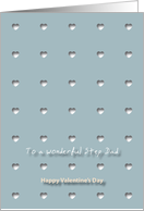 Hearts Wonderful Step Dad Valentine’s Day card