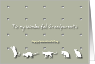 Cats Hearts Wonderful Grandparents Valentine’s Day card