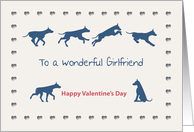 Dogs Hearts Wonderful Girlfriend Valentine’s Day card