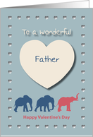 Elephants Hearts Wonderful Father Valentine’s Day card