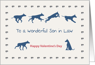 Dogs Hearts Wonderful Son in Law Valentine’s Day card