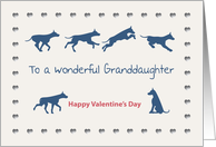 Dogs Hearts Wonderful Granddaughter Valentine’s Day card