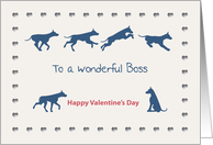 Dogs Hearts Wonderful Boss Valentine’s Day card
