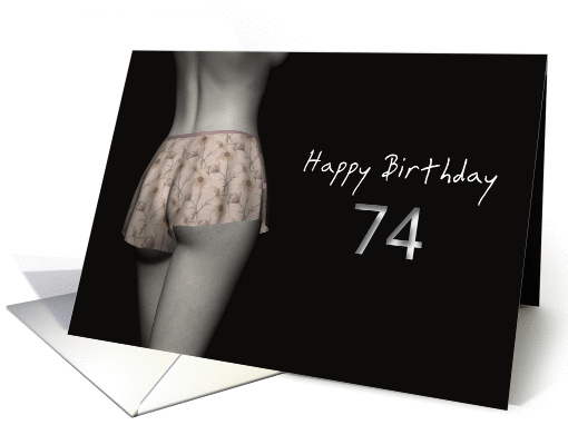 74th Sexy Birthday Colored Flowers Lingerie card (1201230)