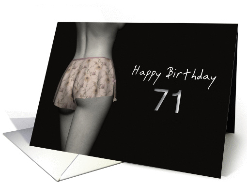 71st Sexy Birthday Colored Flowers Lingerie card (1201236)