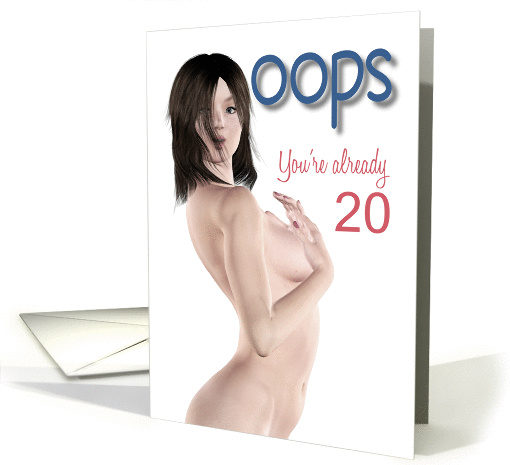 20th Oops Sexy Pin Up Birthday card (1231280)