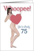 75th Whoopee Sexy Pin Up Birthday card